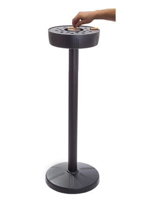 Ashtray Foot Black Aluminum Forged Lacquered
